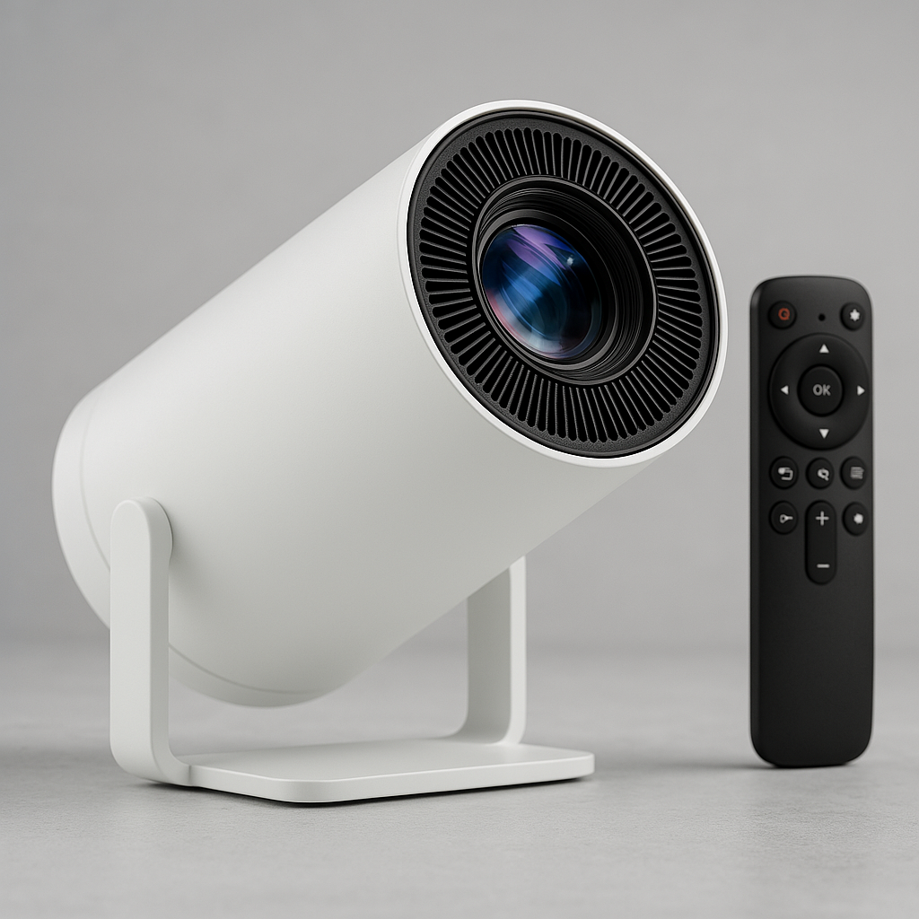 HD Smart Projector with Remote Control – 4K Decode & Wi-Fi Streaming